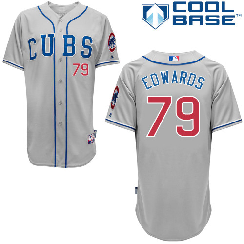 C-J Edwards #79 MLB Jersey-Chicago Cubs Men's Authentic 2014 Road Gray Cool Base Baseball Jersey